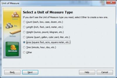 Select Unit of Measure Type