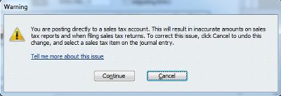 Recreated Your Sales Tax Error Message
