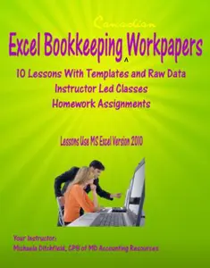 10 Excel bookkeeping lessons on how to use Excel 2010 to create workpapers which assist in analyzing your business data. Sample Canadian bookkeeping templates are included. 