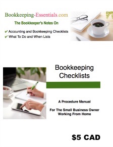 Bookkeeping checklists that are a handy reference.