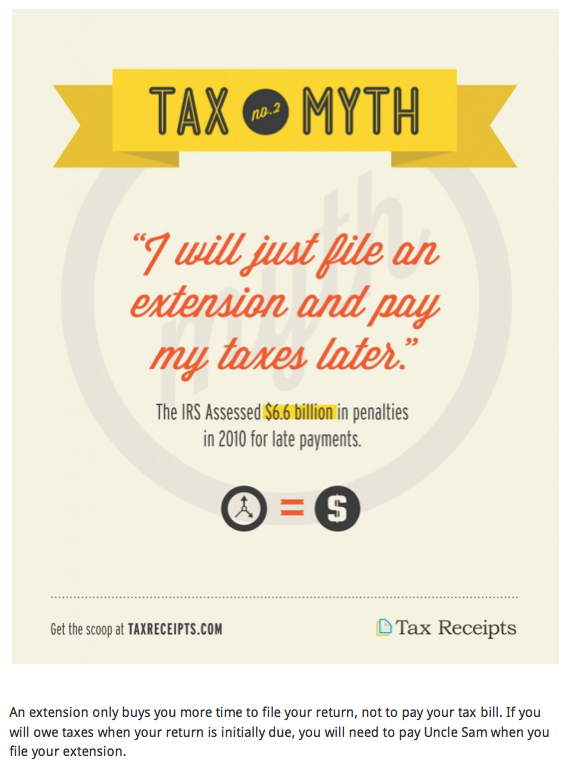 TaxReceipts.com - Tax Myth #2 – Just File An Extension