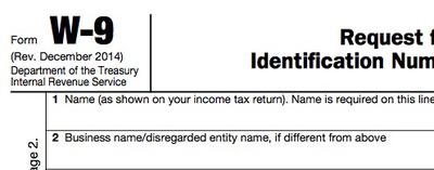 Filing The W-9 Form