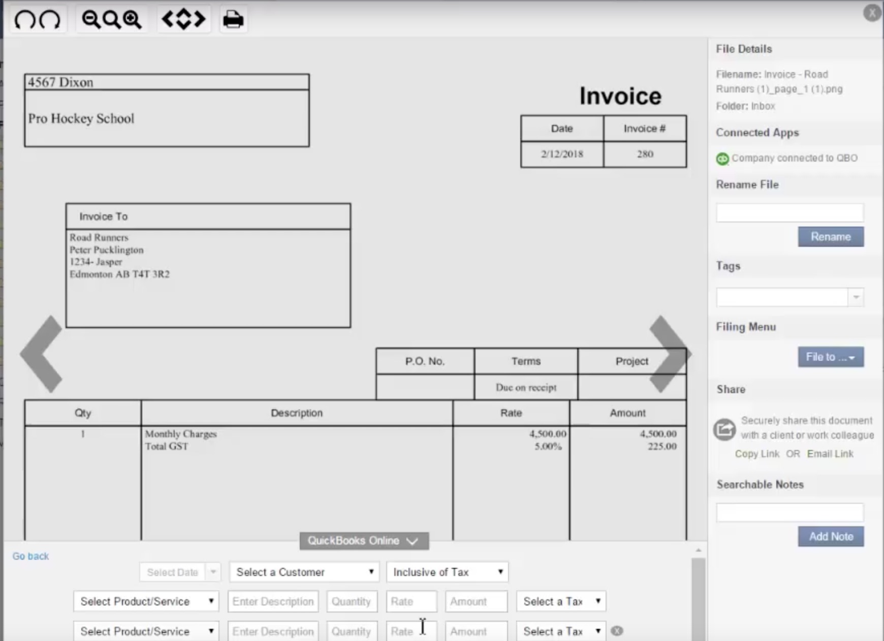 QBO - LedgerDocs Workflow Integration