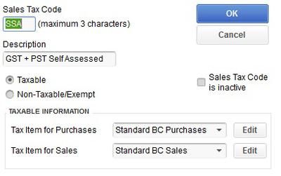 Picture 3 SSA Tax Code Setup