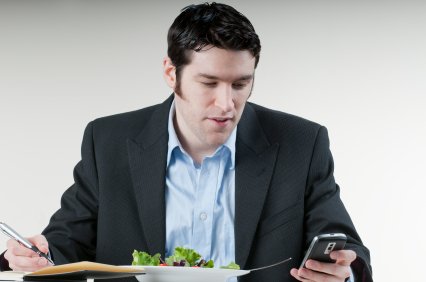 Eating lunch at your desk while continuing to work is not a tax deductible expense.