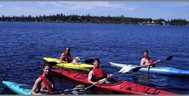 Kayaking at Cluculz Lake, B.C.