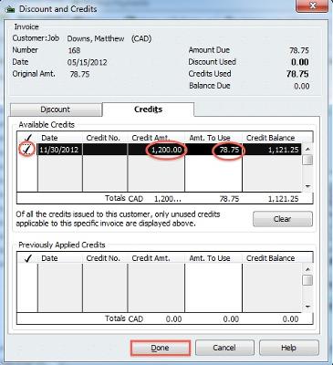 This is how to apply your credit. You have to repeat this step until the credit is completely applied against existing invoices. 