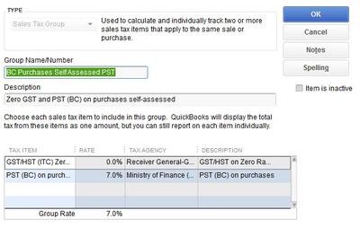 Picture 4 PSZ Tax Group Setup