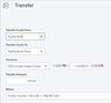 Transfers funds between US and Canadian accounts